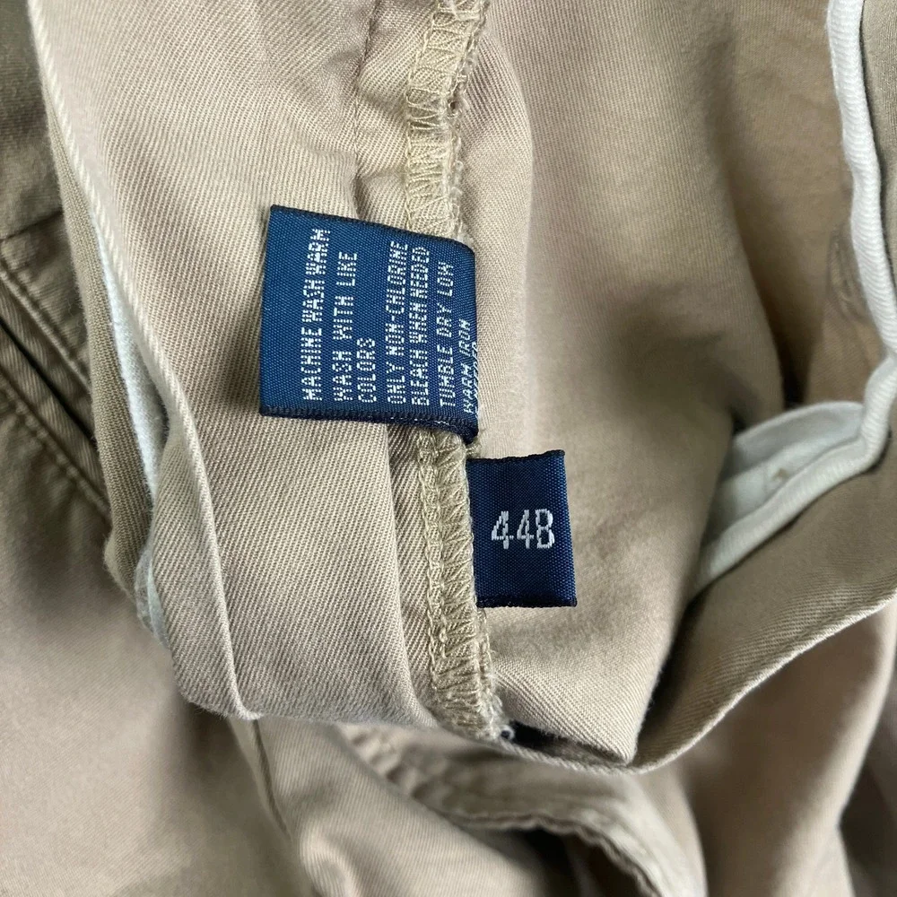 Polo Ralph Lauren Mens 44B Big Prospect Short Khaki Tan Cotton Chino 44 x 9.5